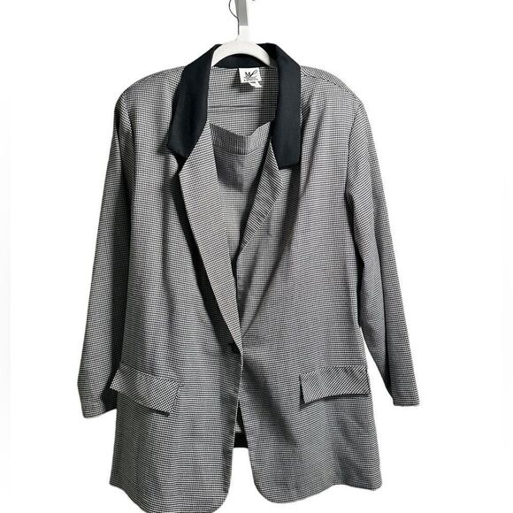 Vintage Maggie Lawrence Plus Size Houndstooth Suit Blazer wi- Skirt - Size 22/24 - Picture 2 of 10